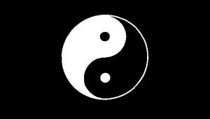 Yin & Yang Traditional Flag - Printed image 0