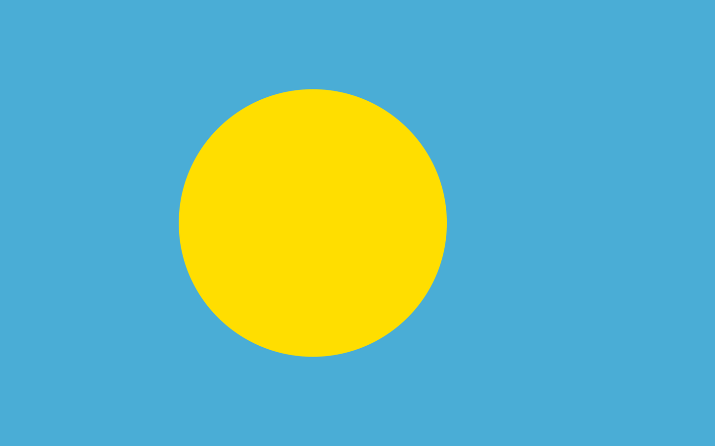 Palau National Flag - Sewn image 0