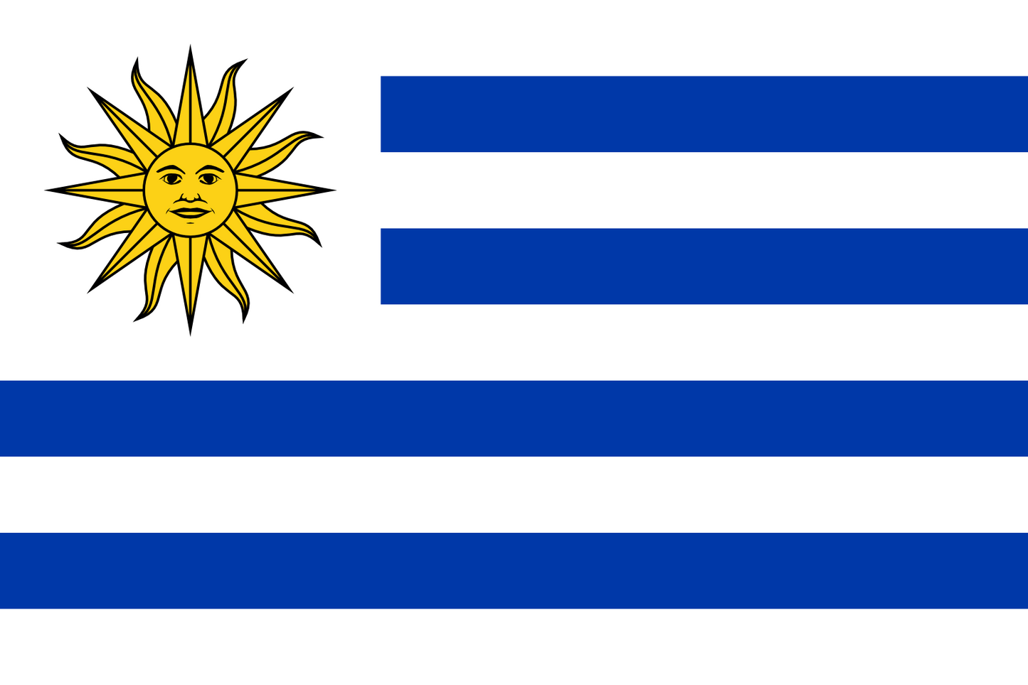 Uruguay national flag - Sewn image 0