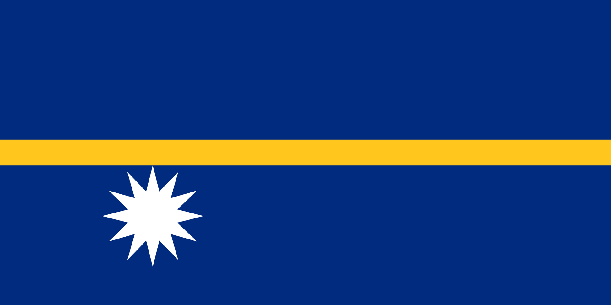 Nauru National Flag - Sewn image 0