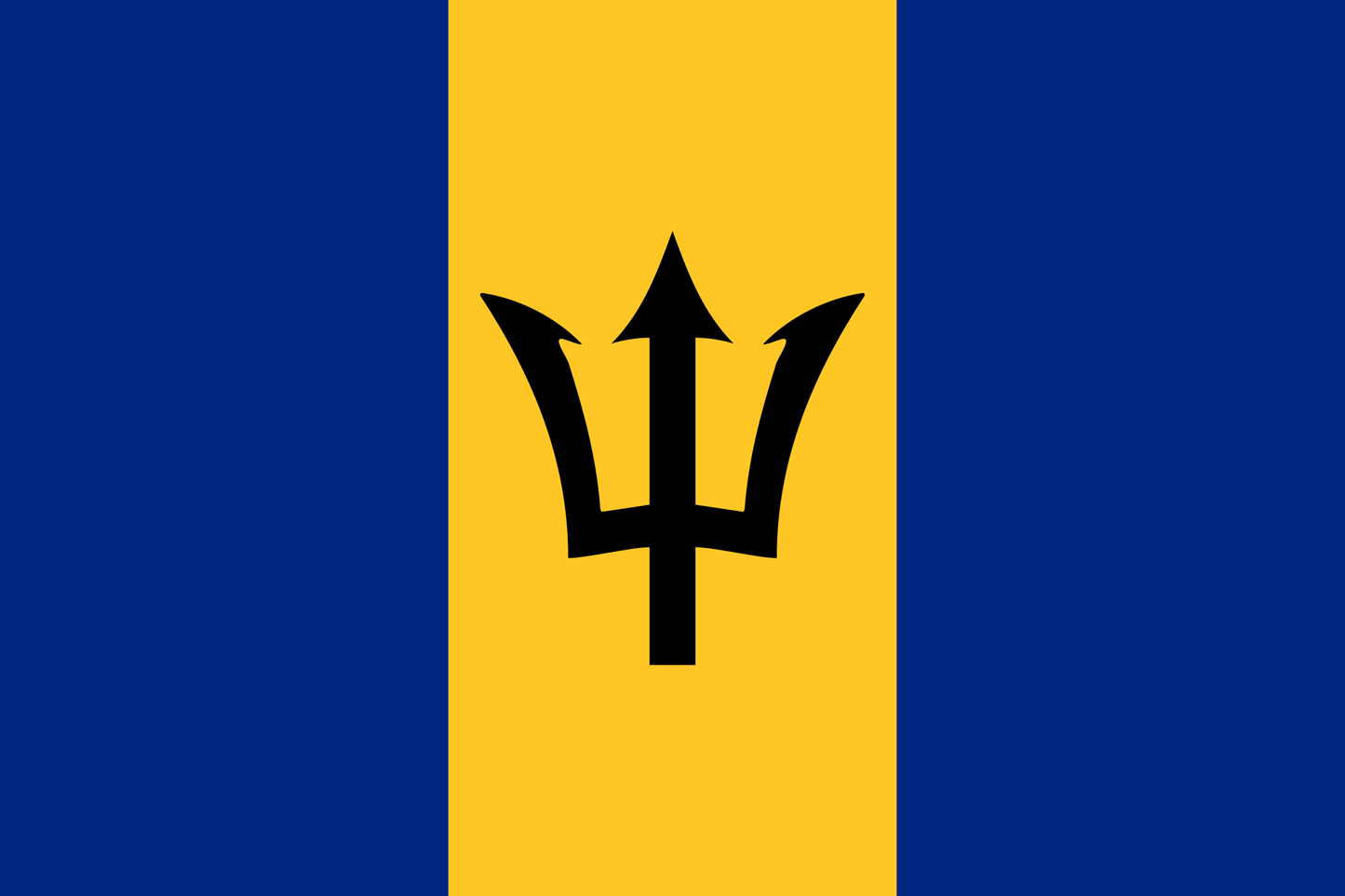 Barbados National Flag - Sewn image 0