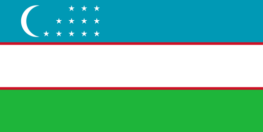 Uzbekistan national flag - Sewn image 0