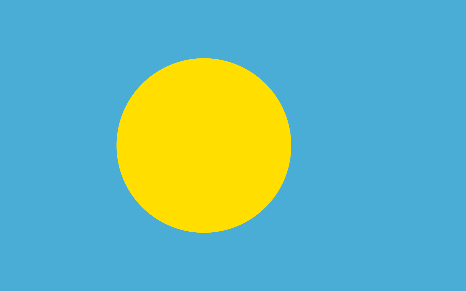Palau National Flag - Sewn image 0